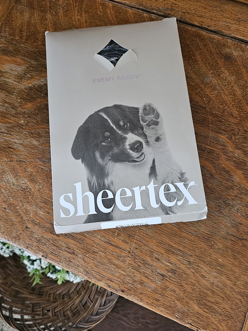 Sheertex Fine Rib Classic Sheer Tights Black Large 30 Denier New